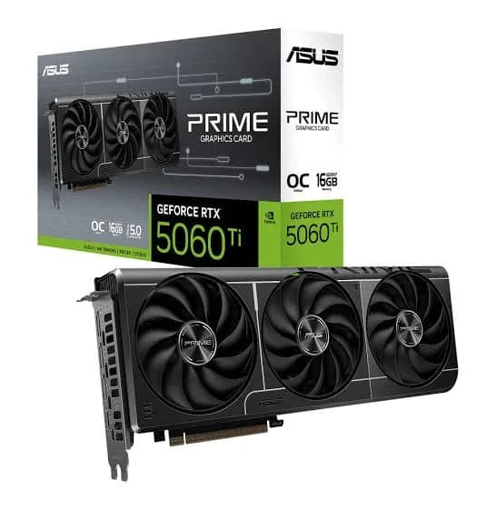 ASUS Prime GeForce RTX 5060 Ti OC Edition | 16GB GDDR7 | NVIDIA Blackwell | PCIe 5.0 | DLSS 4 | Triple Fan