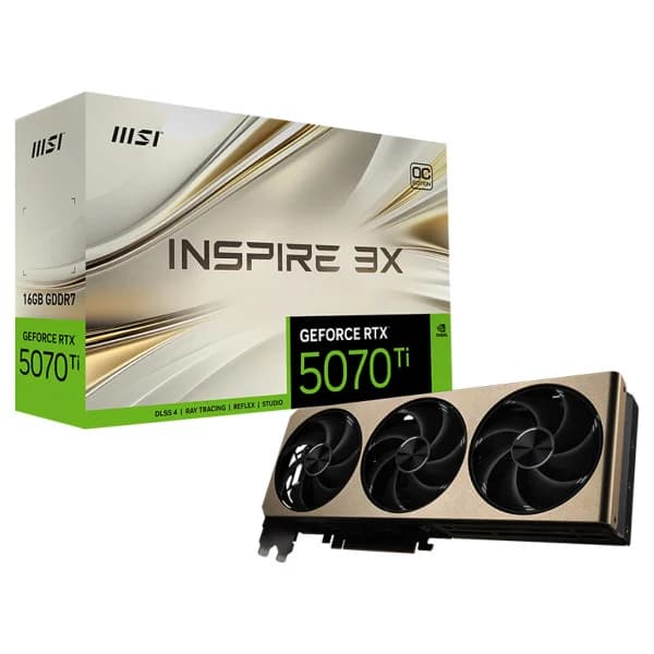MSI GeForce RTX 5070 Ti 16G INSPIRE 3X OC | 16GB GDDR7 | PCIe 5.0