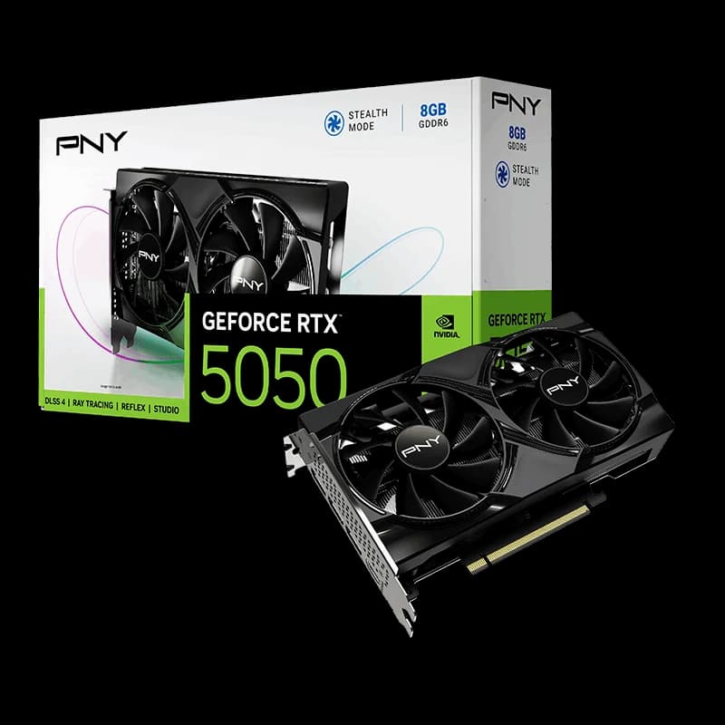 PNY GeForce RTX 5050 | 8GB GDDR6 | PCIe 5.0 | BOX
