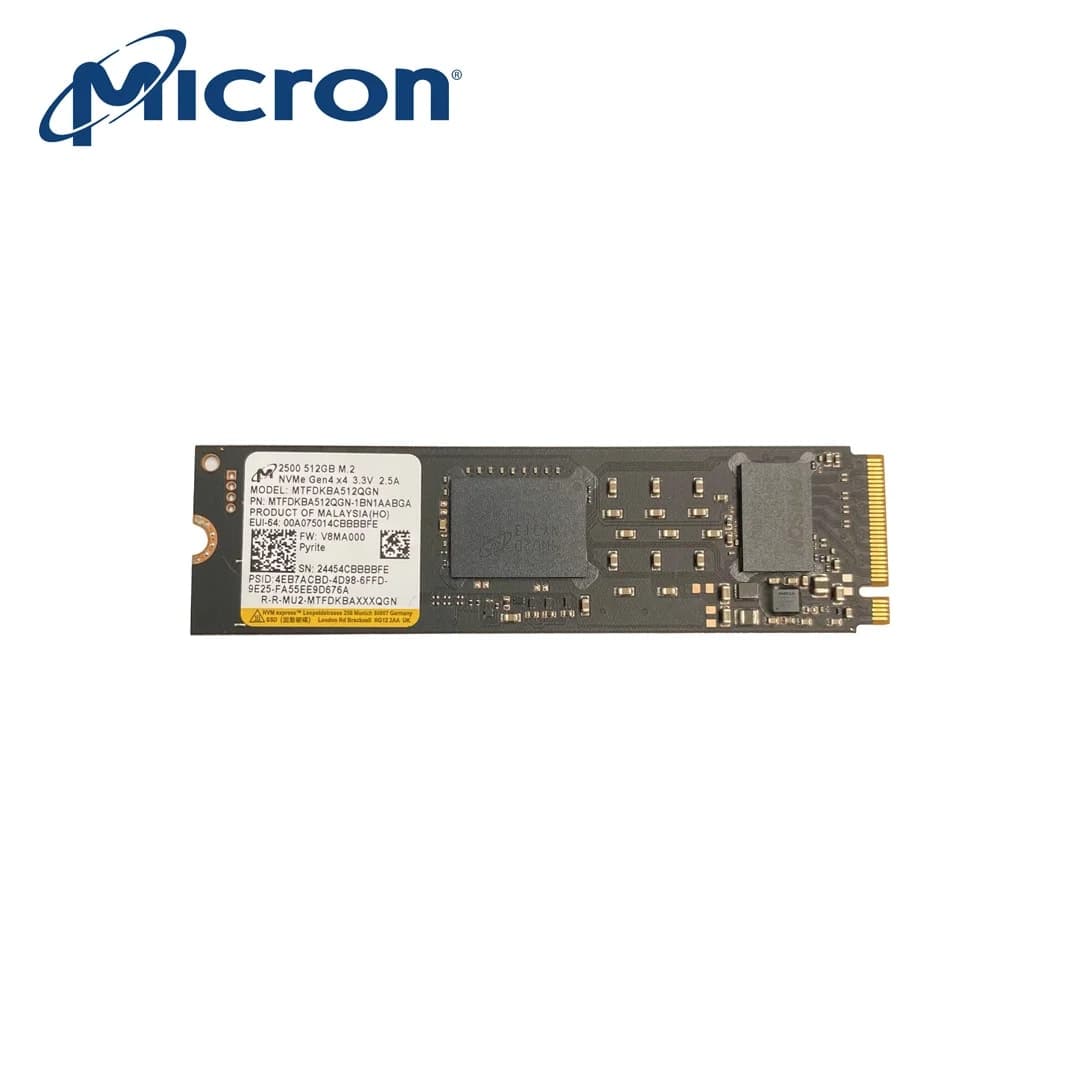 Micron 512GB NVMe Gen4 SSD – PCIe 4.0, MTFDKBA512QGN