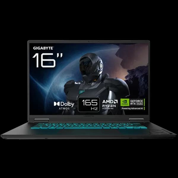 GIGABYTE GAMING A16 3VH GA63H, Ryzen 7 260, RTX 5060 8GB, 32GB DDR5 5600MHz, 1TB NVMe, WUXGA 165Hz