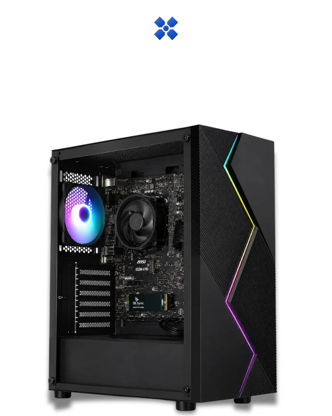 PC GAMING Ryzen 5 5600G, 16GB DDR4 2666MHz, 512GB NVMe, 550W, ARGB