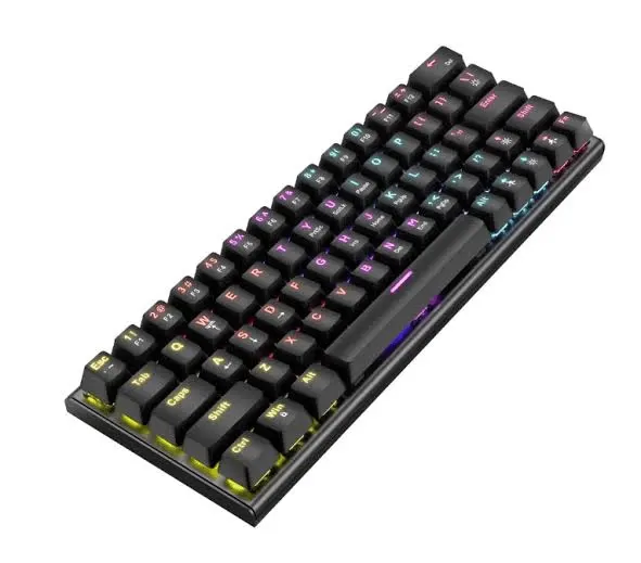 BAJEAL Mechanical Red Switch Keyboard – 60% Compact Gaming Keyboard – RGB – Hot-Swappable – NEUF