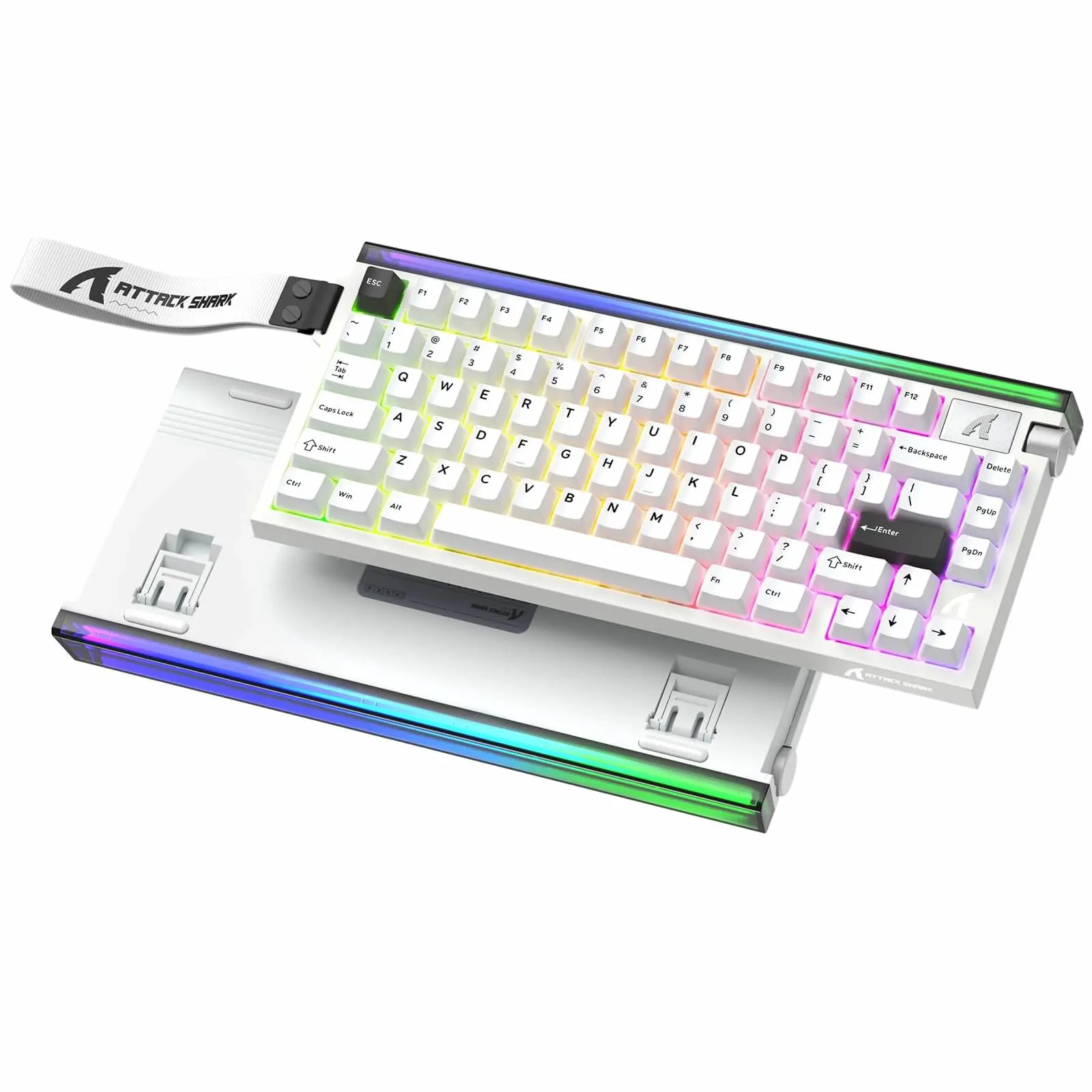 ATTACK SHARK R85 HE | Magnetic Switch – Starlight White Purple – Clavier Gaming – NEUF