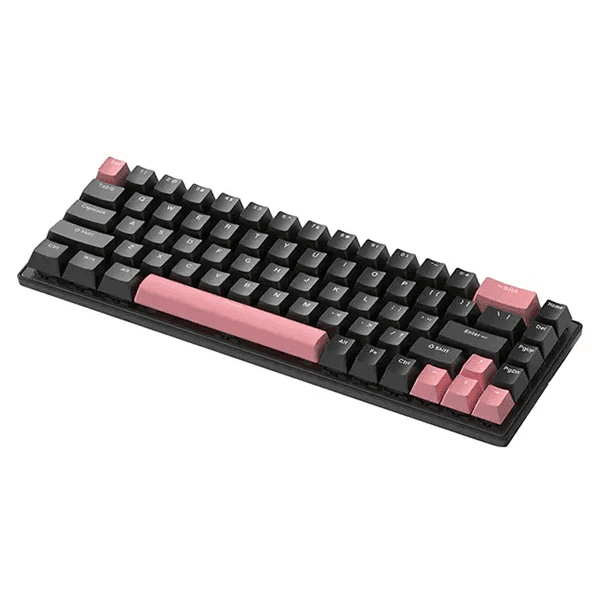 NOVA K68 (Noir/Rose) NK68 – Clavier Mécanique Gamer Compact – 68 Touches – USB-C – RGB – NEUF